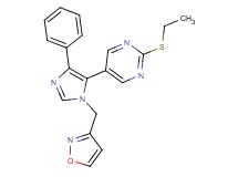 2-(ethylthio)-5-[1-(isoxazol-3-ylmethyl)-4-phenyl-1H-imidazol-5-yl]pyrimidine