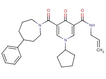 N-allyl-1-cyclopentyl-4-oxo-5-[(4-phenyl-1-azepanyl)carbonyl]-1,4-dihydro-3-pyridinecarboxamide