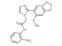 2-[2-(6-methoxy-2,3-dihydro-1H-inden-5-yl)-1H-imidazol-1-yl]-N-(2-methylphenyl)acetamide