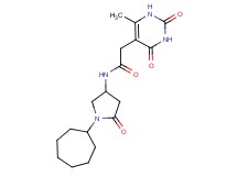 N-(1-cycloheptyl-5-oxopyrrolidin-3-yl)-2-(6-methyl-2,4-dioxo-1,2,3,4-tetrahydropyrimidin-5-yl)acetamide