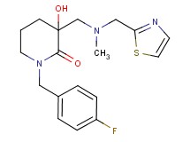 1-(4-fluorobenzyl)-3-hydroxy-3-{[methyl(1,3-thiazol-2-ylmethyl)amino]methyl}-2-piperidinone