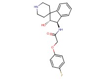 2-(4-fluorophenoxy)-N-[(2R*,3R*)-2-hydroxy-2,3-dihydrospiro[indene-1,4'-piperidin]-3-yl]acetamide