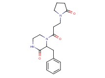 3-benzyl-4-[3-(2-oxopyrrolidin-1-yl)propanoyl]piperazin-2-one