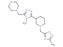 4-[(4-methyl-5-{1-[(3-methyl-1,2,4-oxadiazol-5-yl)methyl]piperidin-3-yl}-4H-1,2,4-triazol-3-yl)methyl]morpholine