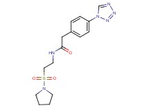 N-[2-(pyrrolidin-1-ylsulfonyl)ethyl]-2-[4-(1H-tetrazol-1-yl)phenyl]acetamide