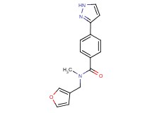 N-(3-furylmethyl)-N-methyl-4-(1H-pyrazol-3-yl)benzamide