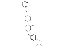 (3R*,4R*)-1-[4-(difluoromethoxy)benzyl]-4-[4-(2-phenylethyl)-1-piperazinyl]-3-piperidinol