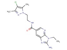 2-amino-N-[2-(4-chloro-3,5-dimethyl-1H-pyrazol-1-yl)ethyl]-3-ethyl-3H-imidazo[4,5-b]pyridine-6-carboxamide