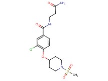 N-(3-amino-3-oxopropyl)-3-chloro-4-{[1-(methylsulfonyl)piperidin-4-yl]oxy}benzamide