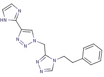 4-(1H-imidazol-2-yl)-1-{[4-(2-phenylethyl)-4H-1,2,4-triazol-3-yl]methyl}-1H-1,2,3-triazole