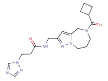 N-{[5-(cyclobutylcarbonyl)-5,6,7,8-tetrahydro-4H-pyrazolo[1,5-a][1,4]diazepin-2-yl]methyl}-3-(1H-1,2,4-triazol-1-yl)propanamide