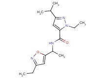 1-ethyl-N-[1-(3-ethylisoxazol-5-yl)ethyl]-3-isopropyl-1H-pyrazole-5-carboxamide