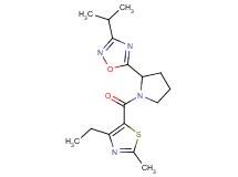 5-{1-[(4-ethyl-2-methyl-1,3-thiazol-5-yl)carbonyl]-2-pyrrolidinyl}-3-isopropyl-1,2,4-oxadiazole