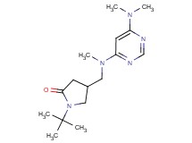 1-tert-butyl-4-{[[6-(dimethylamino)pyrimidin-4-yl](methyl)amino]methyl}pyrrolidin-2-one