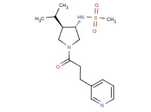 N-{(3S*,4R*)-4-isopropyl-1-[3-(3-pyridinyl)propanoyl]-3-pyrrolidinyl}methanesulfonamide