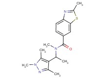 N,2-dimethyl-N-[1-(1,3,5-trimethyl-1H-pyrazol-4-yl)ethyl]-1,3-benzothiazole-6-carboxamide