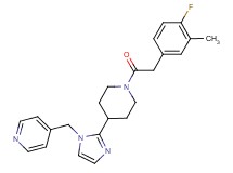 4-[(2-{1-[(4-fluoro-3-methylphenyl)acetyl]piperidin-4-yl}-1H-imidazol-1-yl)methyl]pyridine