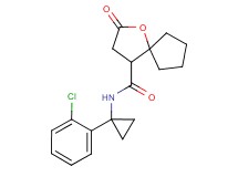 N-[1-(2-chlorophenyl)cyclopropyl]-2-oxo-1-oxaspiro[4.4]nonane-4-carboxamide