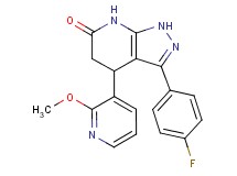 3-(4-fluorophenyl)-4-(2-methoxypyridin-3-yl)-1,4,5,7-tetrahydro-6H-pyrazolo[3,4-b]pyridin-6-one