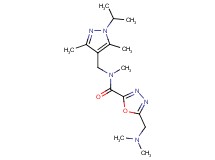 5-[(dimethylamino)methyl]-N-[(1-isopropyl-3,5-dimethyl-1H-pyrazol-4-yl)methyl]-N-methyl-1,3,4-oxadiazole-2-carboxamide
