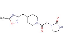 1-(2-{4-[(5-methyl-1,2,4-oxadiazol-3-yl)methyl]piperidin-1-yl}-2-oxoethyl)imidazolidin-2-one