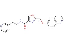 N-[2-(3-pyridinyl)ethyl]-2-[(6-quinolinyloxy)methyl]-1,3-oxazole-4-carboxamide