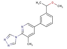 5-[3-(1-methoxyethyl)phenyl]-3-methyl-2-(4H-1,2,4-triazol-4-yl)pyridine
