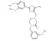 4-{[2-(3,4-dimethoxyphenyl)-5-methyl-1,3-oxazol-4-yl]methyl}-1-(3-methoxybenzyl)-2-piperazinone