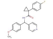 1-(4-fluorophenyl)-N-[(4-methoxyphenyl)(4-pyridinyl)methyl]cyclopropanecarboxamide