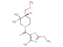 (4S)-4-(methoxymethyl)-1-[(2-methoxy-4-methyl-1,3-thiazol-5-yl)carbonyl]-3,3-dimethyl-4-piperidinol