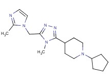 1-cyclopentyl-4-{4-methyl-5-[(2-methyl-1H-imidazol-1-yl)methyl]-4H-1,2,4-triazol-3-yl}piperidine