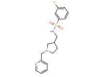 3-fluoro-N-{[1-(pyridin-2-ylmethyl)pyrrolidin-3-yl]methyl}benzenesulfonamide