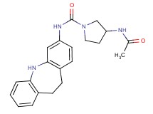 3-(acetylamino)-N-(10,11-dihydro-5H-dibenzo[b,f]azepin-3-yl)pyrrolidine-1-carboxamide