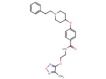 N-{2-[(4-methyl-1,2,5-oxadiazol-3-yl)oxy]ethyl}-4-{[1-(2-phenylethyl)-4-piperidinyl]oxy}benzamide