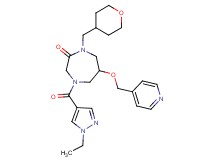 4-[(1-ethyl-1H-pyrazol-4-yl)carbonyl]-6-(4-pyridinylmethoxy)-1-(tetrahydro-2H-pyran-4-ylmethyl)-1,4-diazepan-2-one