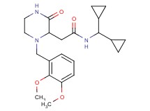 N-(dicyclopropylmethyl)-2-[1-(2,3-dimethoxybenzyl)-3-oxo-2-piperazinyl]acetamide