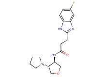 3-(5-fluoro-1H-benzimidazol-2-yl)-N-[(3R*,4R*)-4-pyrrolidin-1-yltetrahydrofuran-3-yl]propanamide