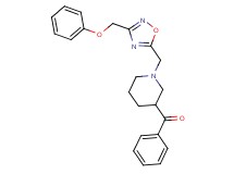 (1-{[3-(phenoxymethyl)-1,2,4-oxadiazol-5-yl]methyl}-3-piperidinyl)(phenyl)methanone