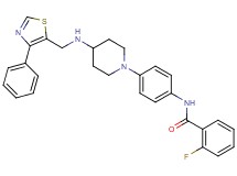 2-fluoro-N-[4-(4-{[(4-phenyl-1,3-thiazol-5-yl)methyl]amino}-1-piperidinyl)phenyl]benzamide