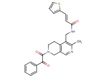 (2E)-N-({3-methyl-7-[oxo(phenyl)acetyl]-5,6,7,8-tetrahydro-2,7-naphthyridin-4-yl}methyl)-3-(2-thienyl)acrylamide