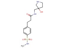 N-[(3-hydroxy-3-pyrrolidinyl)methyl]-3-{4-[(methylamino)sulfonyl]phenyl}propanamide