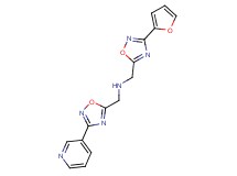 1-[3-(2-furyl)-1,2,4-oxadiazol-5-yl]-N-[(3-pyridin-3-yl-1,2,4-oxadiazol-5-yl)methyl]methanamine