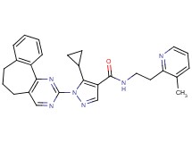 5-cyclopropyl-1-(6,7-dihydro-5H-benzo[6,7]cyclohepta[1,2-d]pyrimidin-2-yl)-N-[2-(3-methyl-2-pyridinyl)ethyl]-1H-pyrazole-4-carboxamide