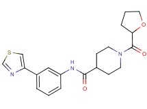 1-(tetrahydrofuran-2-ylcarbonyl)-N-[3-(1,3-thiazol-4-yl)phenyl]piperidine-4-carboxamide