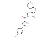 3-(4-hydroxyphenyl)-N-[(3-methyl-5,6,7,8-tetrahydro-2,7-naphthyridin-4-yl)methyl]-1H-pyrazole-5-carboxamide