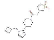 4-[1-(cyclobutylmethyl)-1H-imidazol-2-yl]-1-[(1,1-dioxido-2,3-dihydro-3-thienyl)acetyl]piperidine