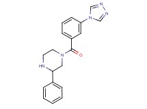 3-phenyl-1-[3-(4H-1,2,4-triazol-4-yl)benzoyl]piperazine hydrochloride