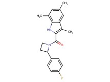 2-{[2-(4-fluorophenyl)-1-azetidinyl]carbonyl}-3,5,7-trimethyl-1H-indole