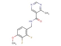 N-(2,3-difluoro-4-methoxybenzyl)-4-methylpyrimidine-5-carboxamide