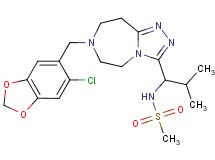 N-(1-{7-[(6-chloro-1,3-benzodioxol-5-yl)methyl]-6,7,8,9-tetrahydro-5H-[1,2,4]triazolo[4,3-d][1,4]diazepin-3-yl}-2-methylpropyl)methanesulfonamide